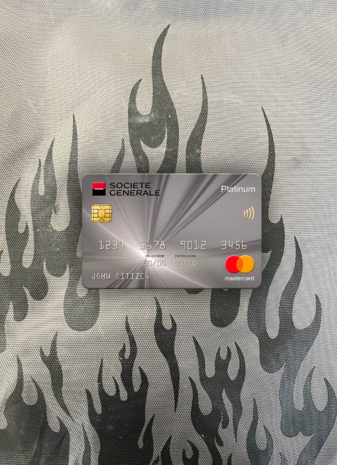 Download Serbia Societe Generale bank platinum mastercard photolook front Photoshop template